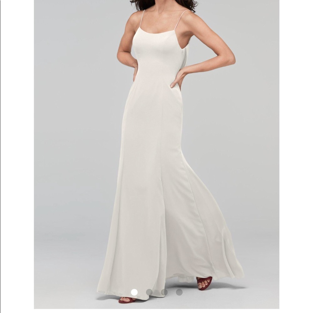 Watters Brand Melanie dress in color candlelight